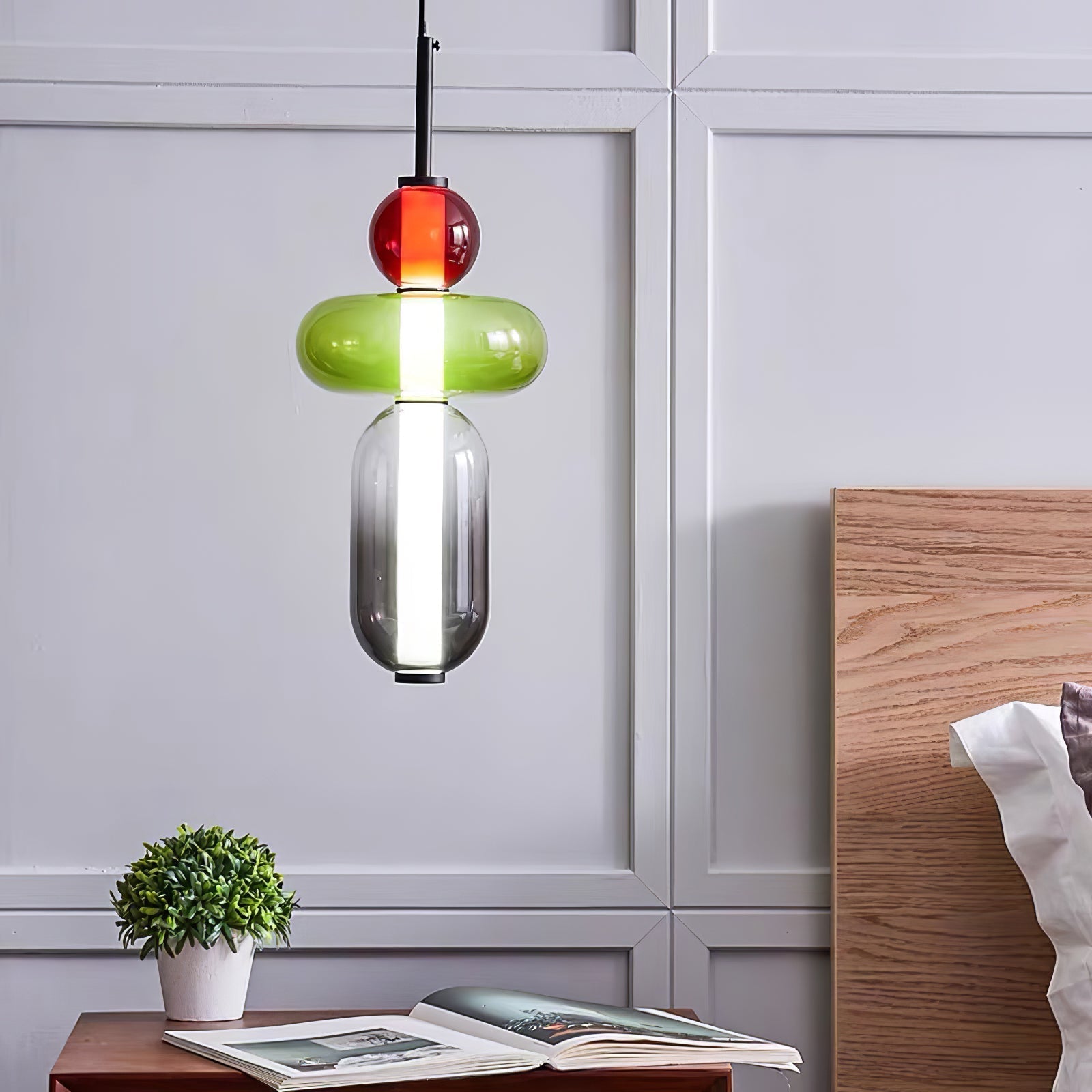 Lampa wisząca LumaWisp Sugar Glass dla ciepłej atmosfery | Lersk