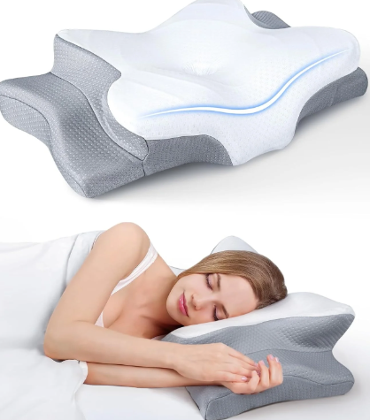 Ergonomisches Nackenkissen aus Memory-Schaum für Nackenstütze & komfortablen Schlaf | Lersk