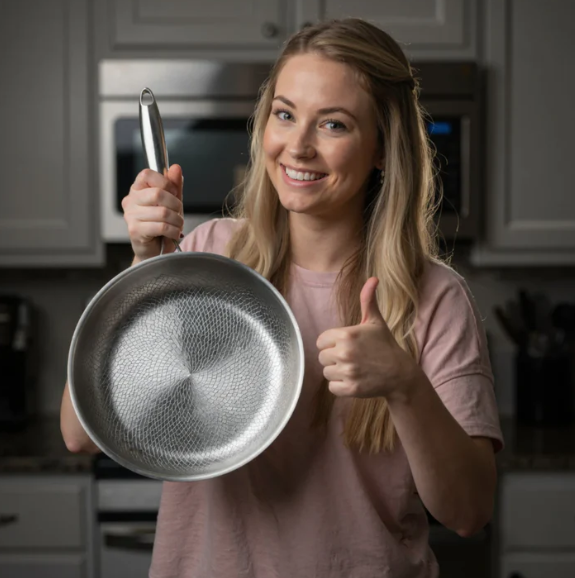 Pure Titanium Deep Frying Pan – Non-Coated Cookware for Everyday Use | Lersk