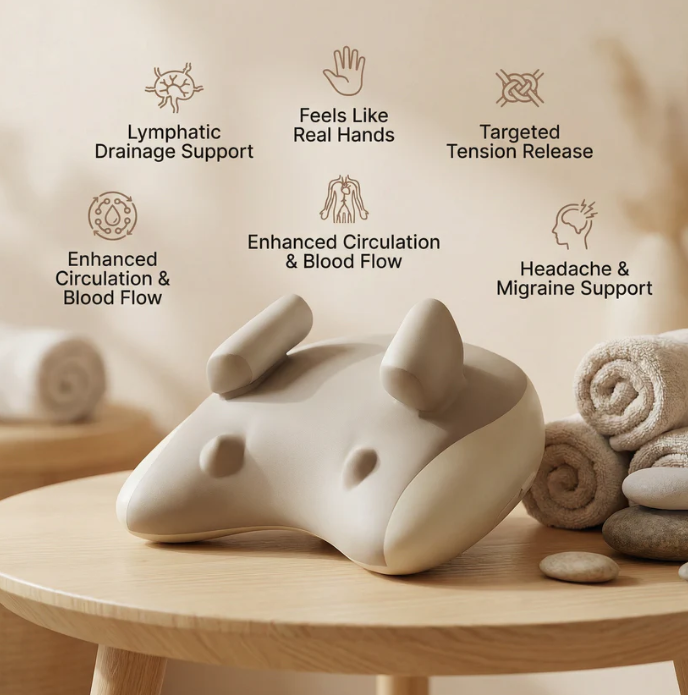 Neck & Shoulder Kneading Massager Pillow with Heat for Deep Muscle Relaxation | Lersk