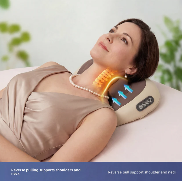 Neck & Shoulder Kneading Massager Pillow with Heat for Deep Muscle Relaxation | Lersk
