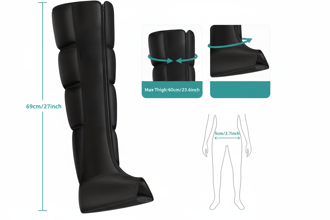 Pneumatic Full-Leg Massager — Professional Air Compression with Smart Remote | Lersk