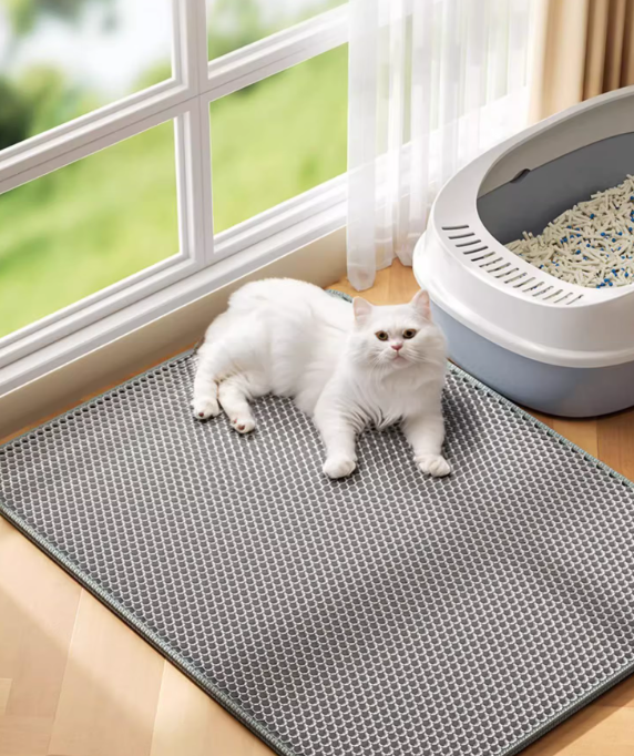Ultra-Shield Double Layer Litter Mat — Heavy Duty Waterproof Pet Floor Protector | Lersk