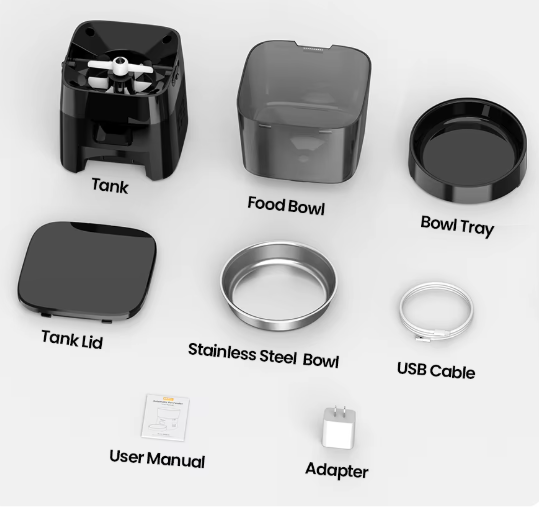 Automatic Pet Feeder with LCD Display and Timer for Cats and Dogs Dry Food | Lersk