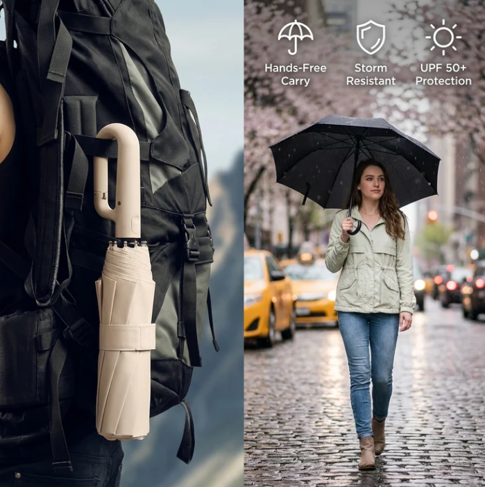 Hands-Free Professional Backpack Umbrella | Lersk