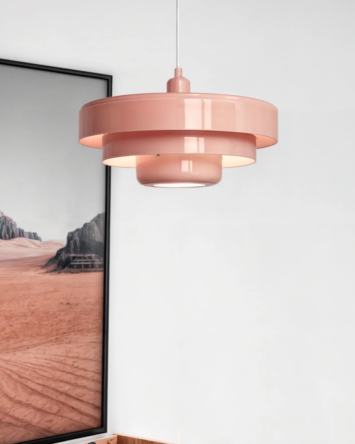 Lampada a sospensione Solara Retro arancione con tocco moderno | Lersk