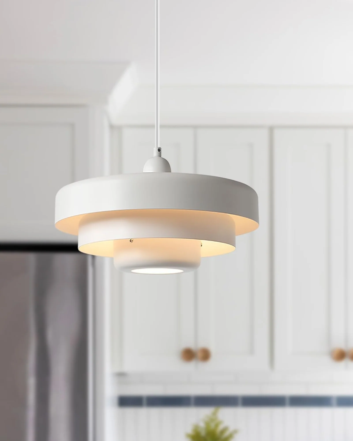 Lampada a sospensione Solara Retro arancione con tocco moderno | Lersk