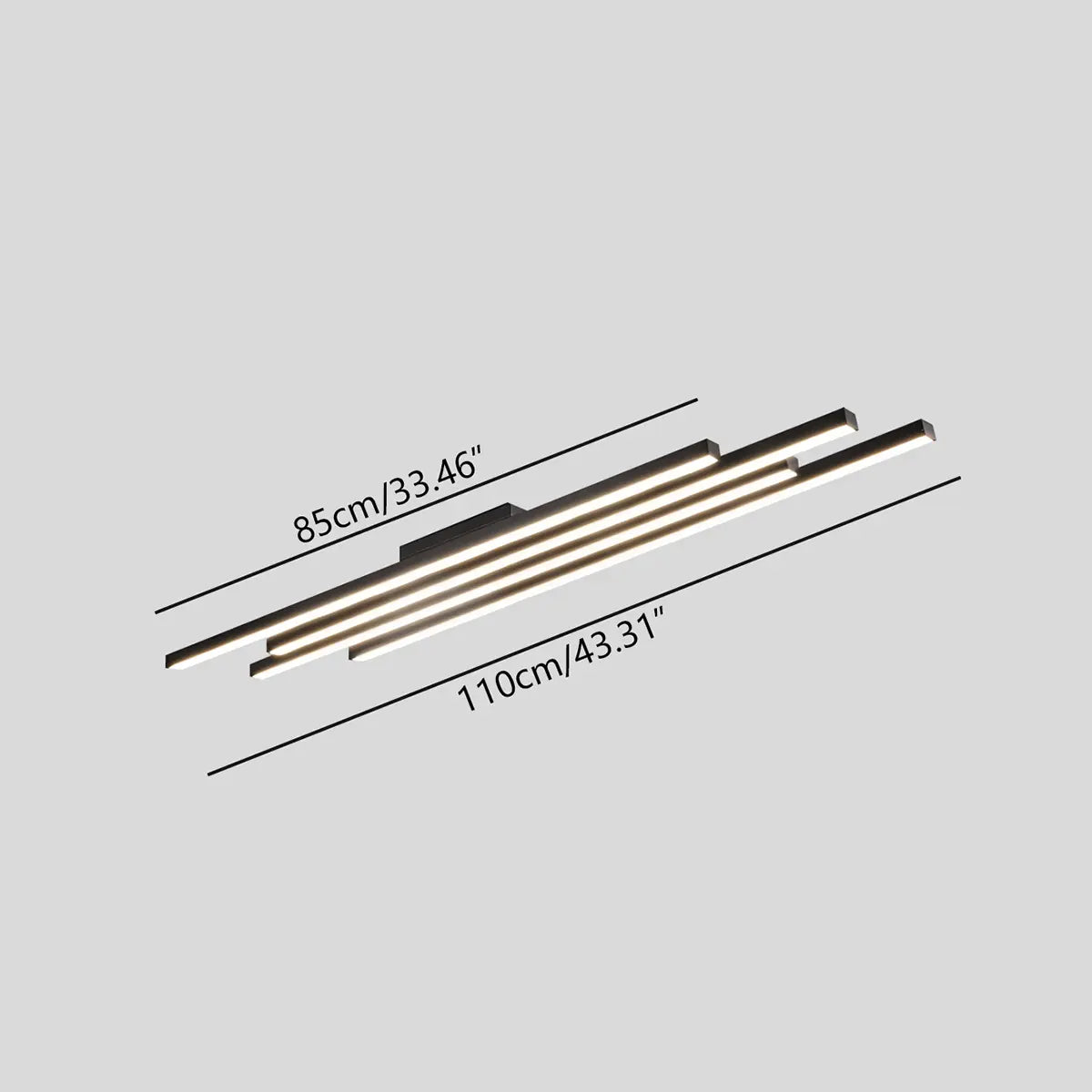Lámpara colgante lineal de barra múltiple con LED | Lersk