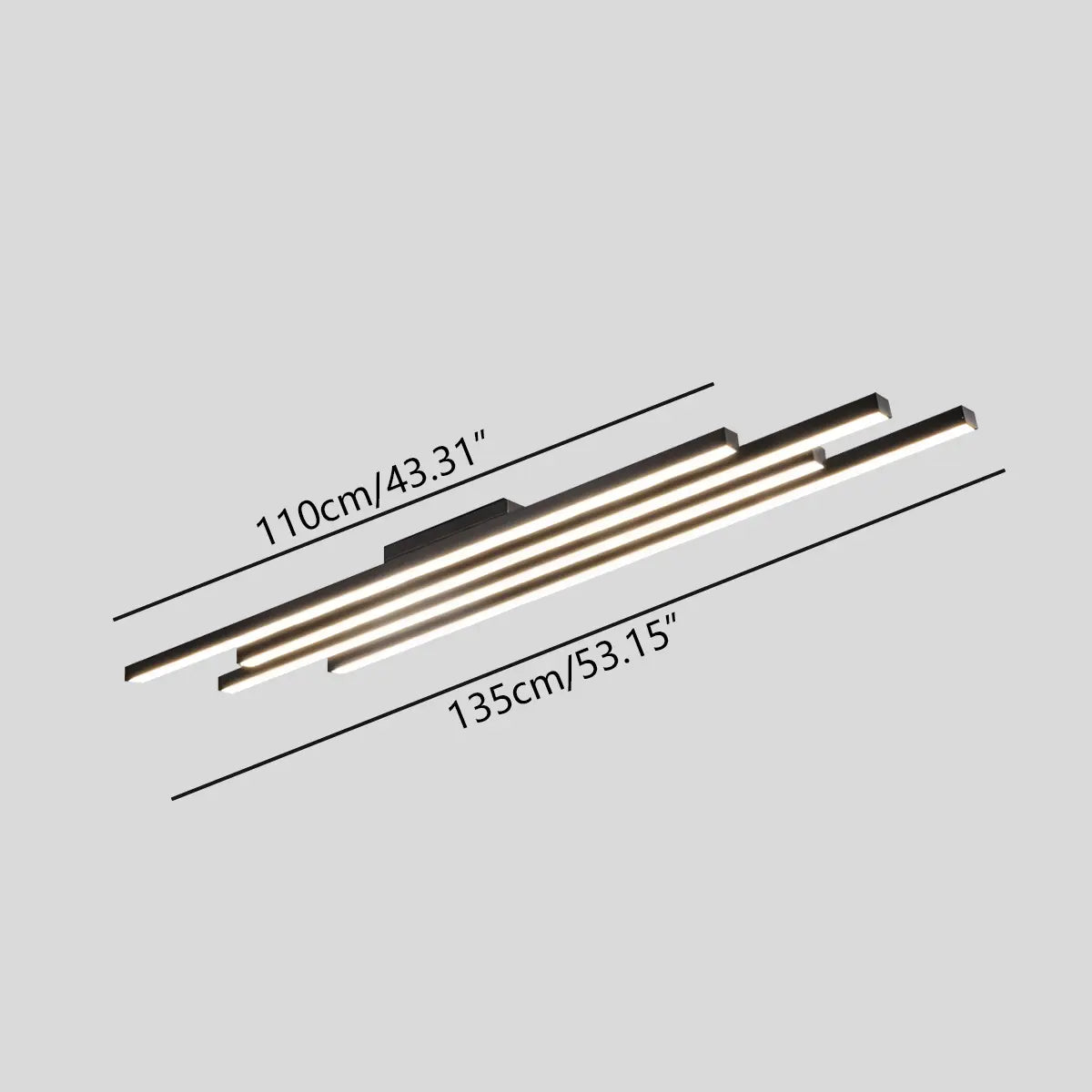 Lámpara colgante lineal de barra múltiple con LED | Lersk