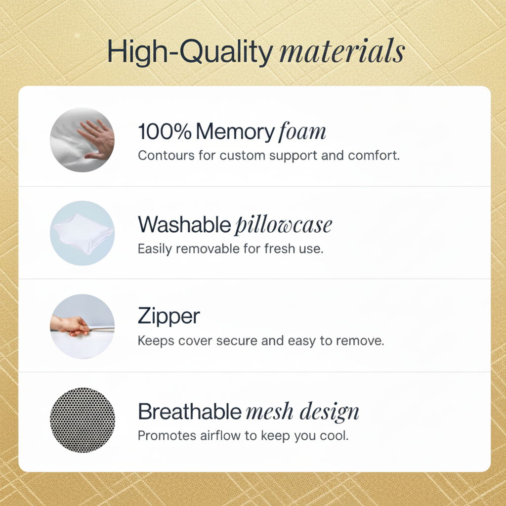 OrthoCloud | Advanced Ergonomic Contour Memory Foam Pillow | Lersk