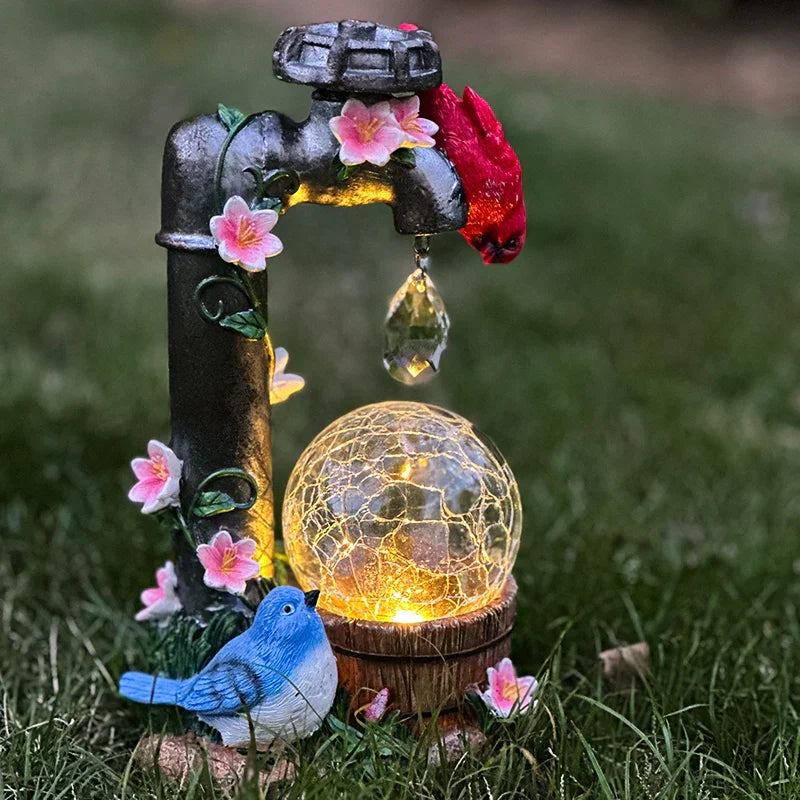 Statua da Giardino Cardinal Elegante Solare per Decorazione Esterna | Lersk