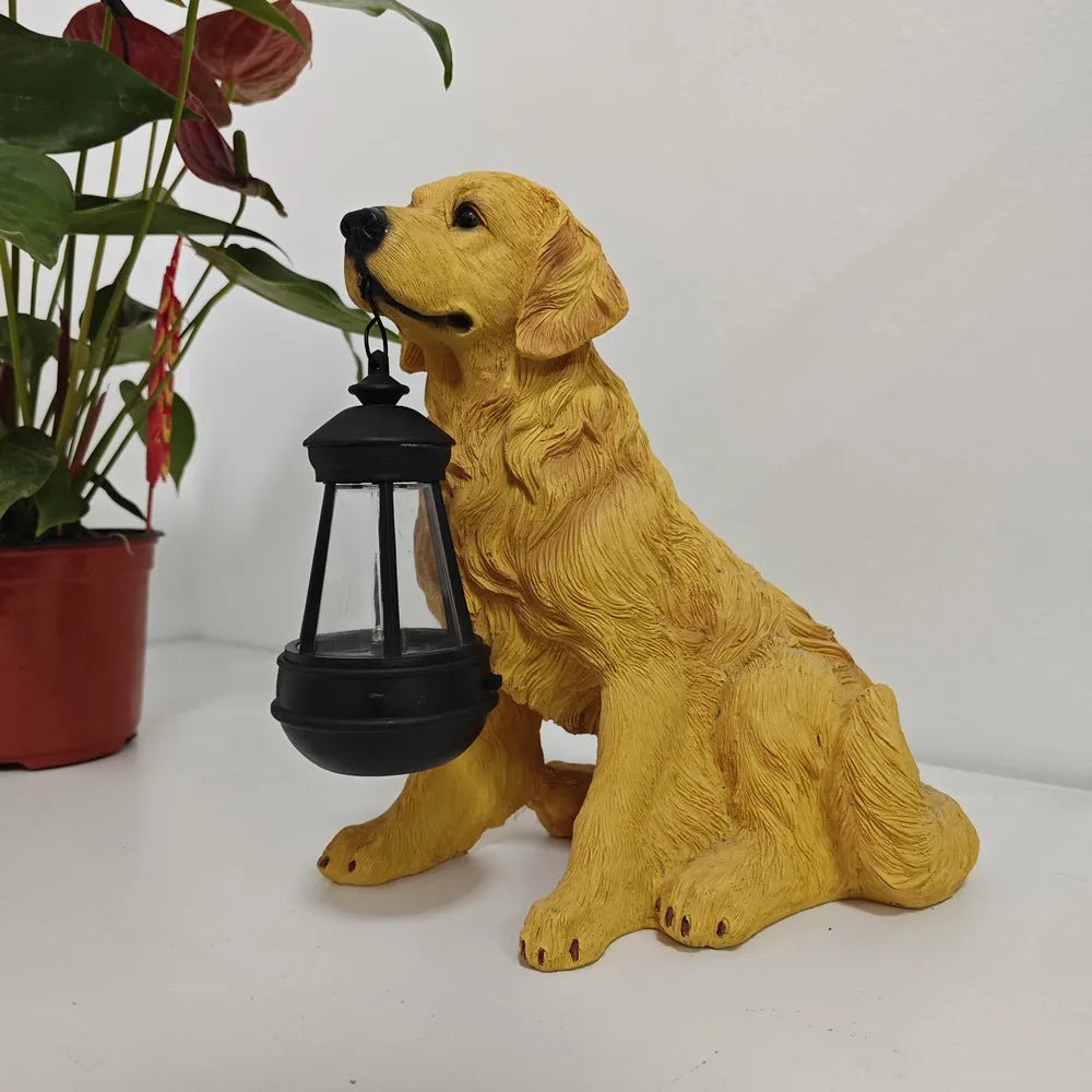 Solar-Hund Gartenornament für Außenbereich und Gartendekoration | Lersk