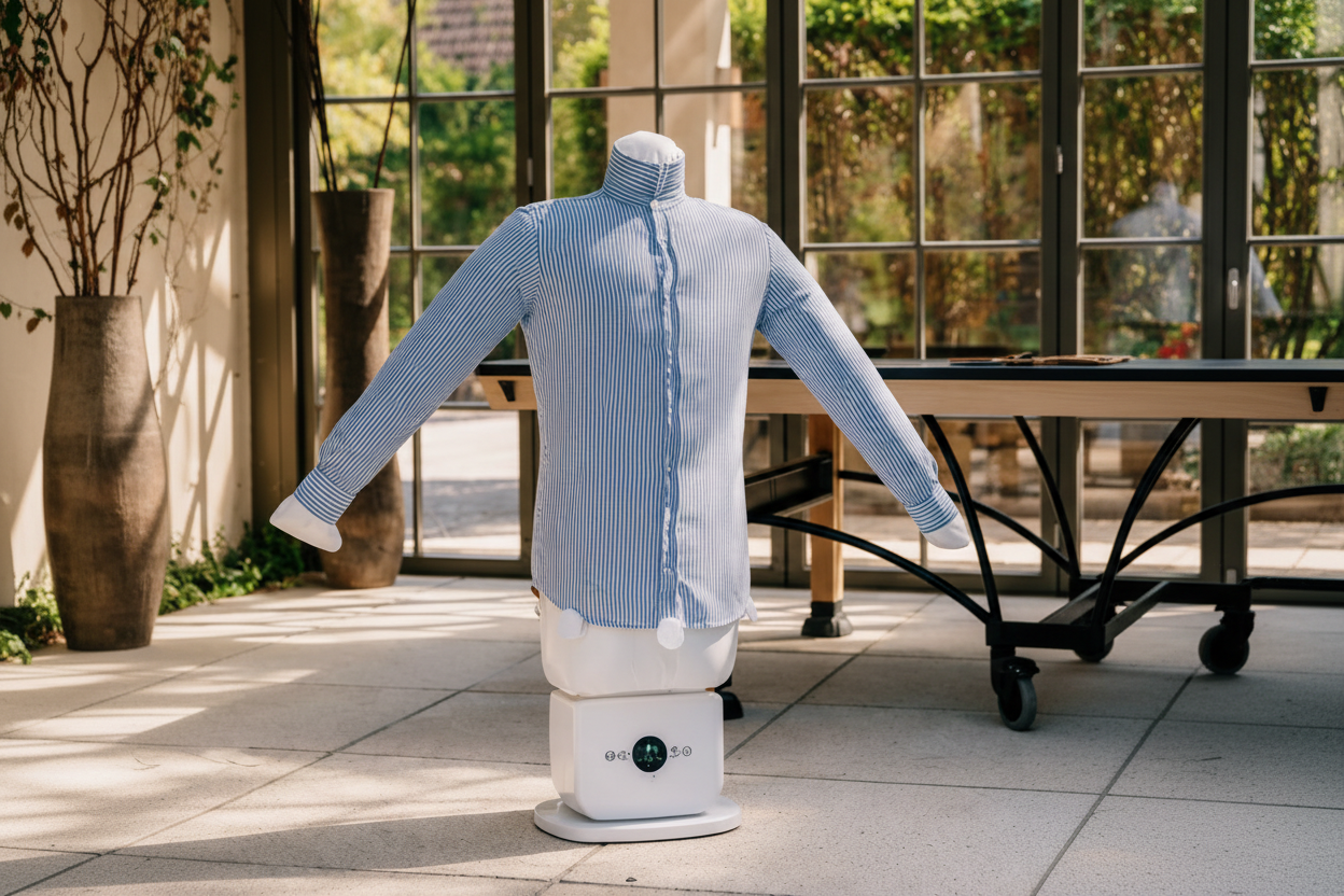 Macchina automatica per stirare i vestiti con aria calda a 360 gradi e funzionamento senza mani | Lersk