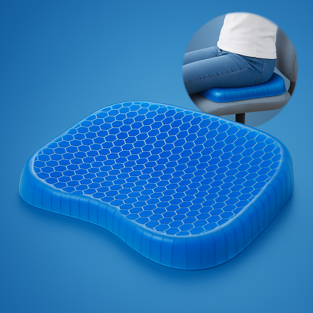 ErgoRelief Gel-Sitzkissen für Steißbein und unteren Rücken | Lersk