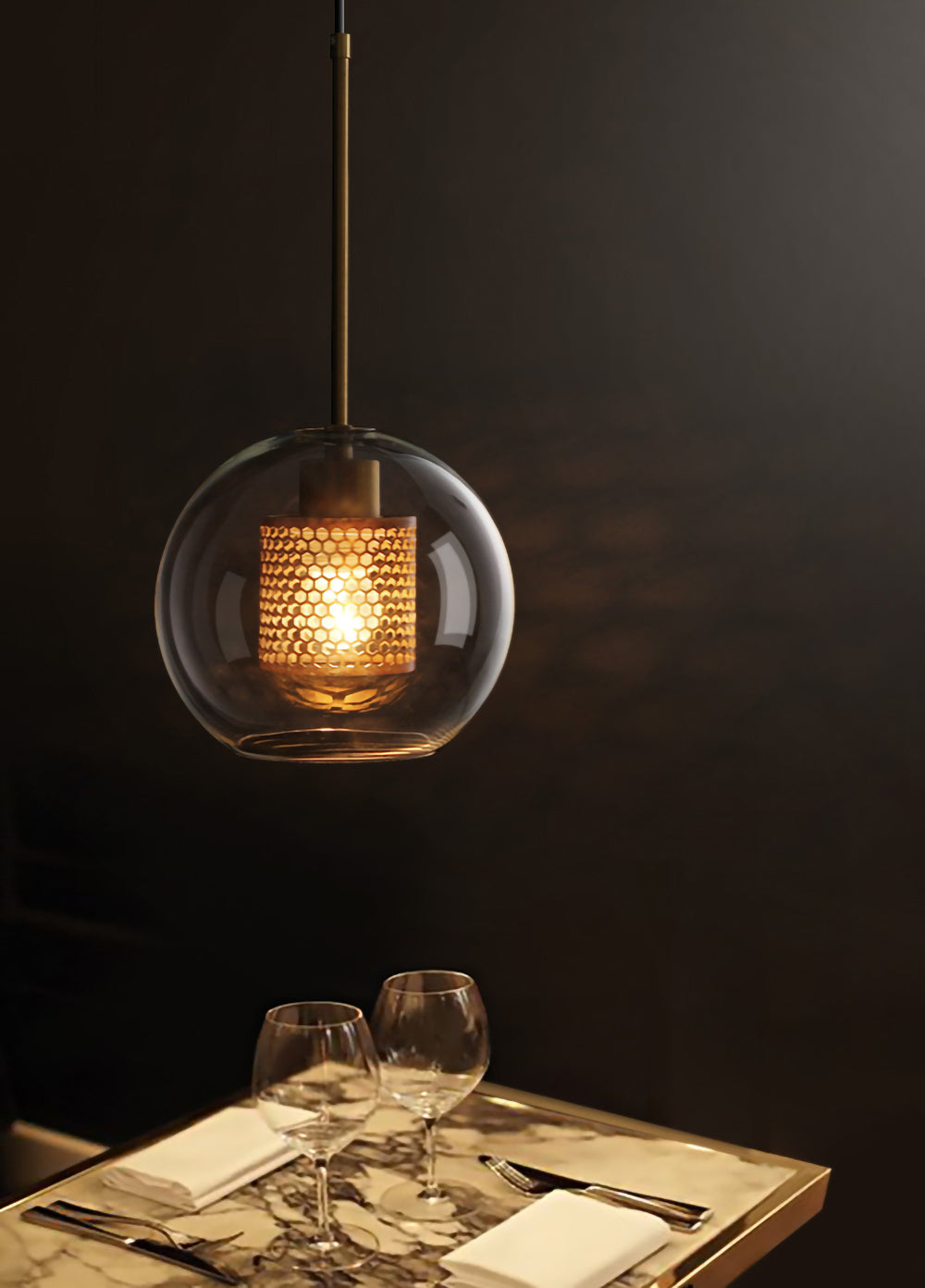 Chiswick Glass Pendant Light for Kitchen Island | Lersk