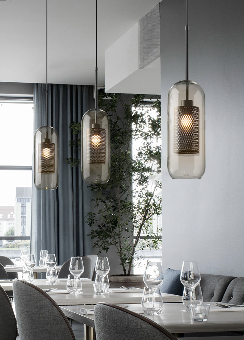 Chiswick Glass Pendant Light for Kitchen Island | Lersk