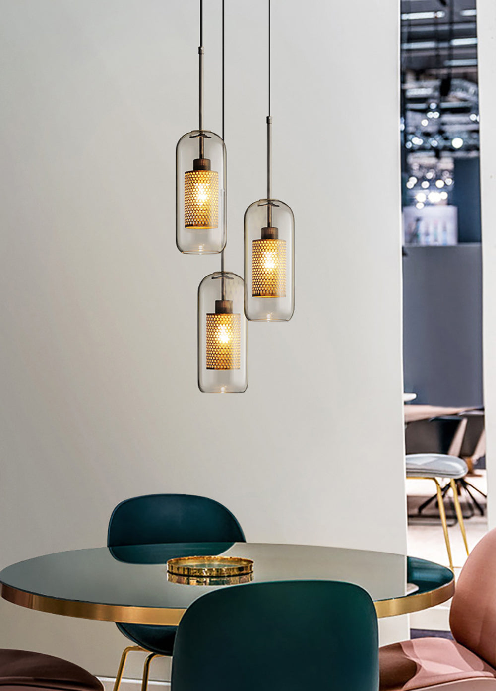 Chiswick Glass Pendant Light for Kitchen Island | Lersk