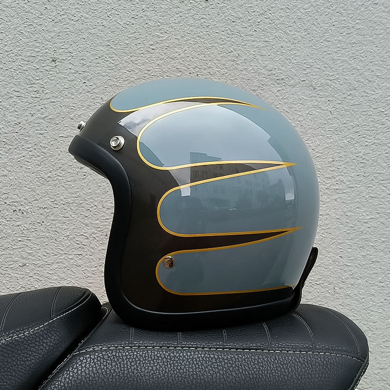 AeroGuard Retro Motorcycle Helmet DOT and ECE Certified | Lersk