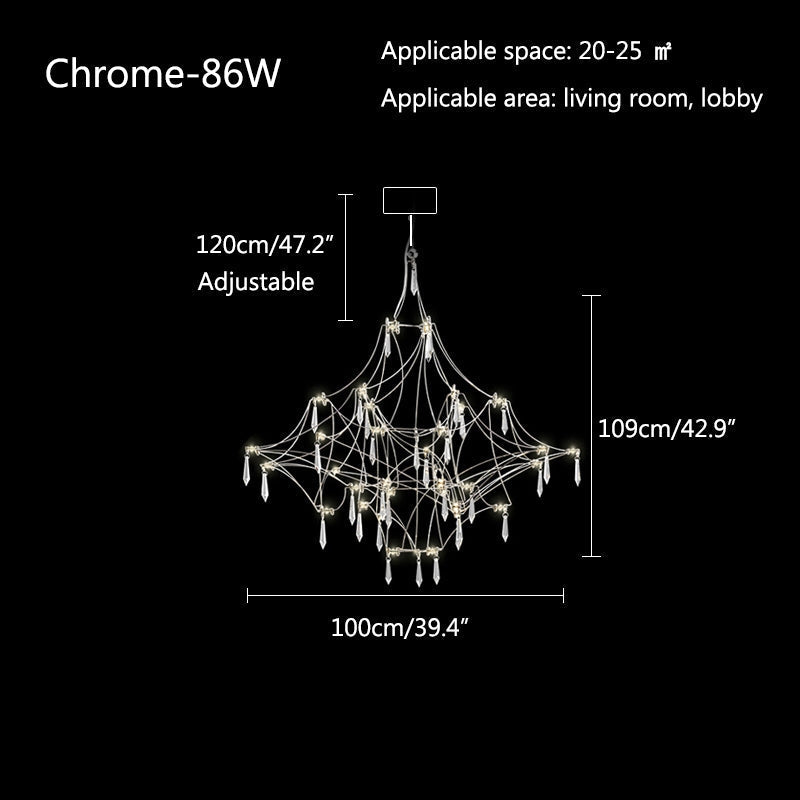 Grand lustre en cristal ajustable pour une créativité maximale | Lersk