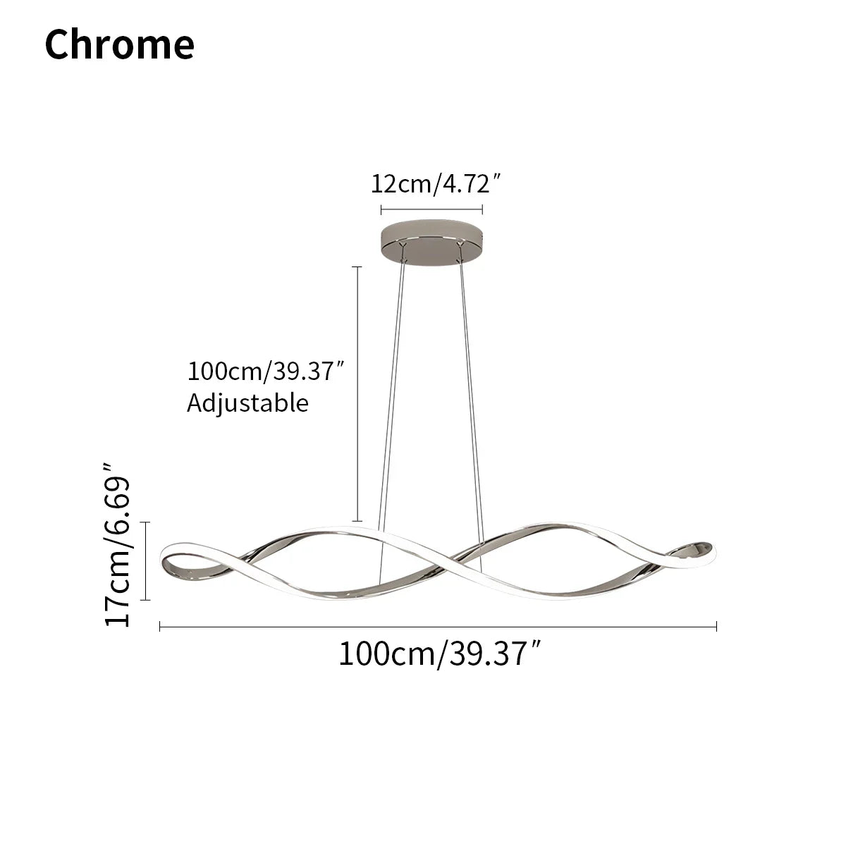 Lámpara colgante Linear Twist para comedor | Lersk