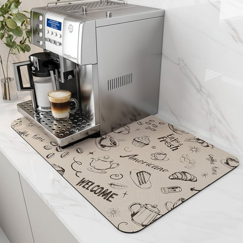 Alfombrilla para barra de café ultra absorbente, de secado rápido, sin manchas, fácil de limpiar | Lersk