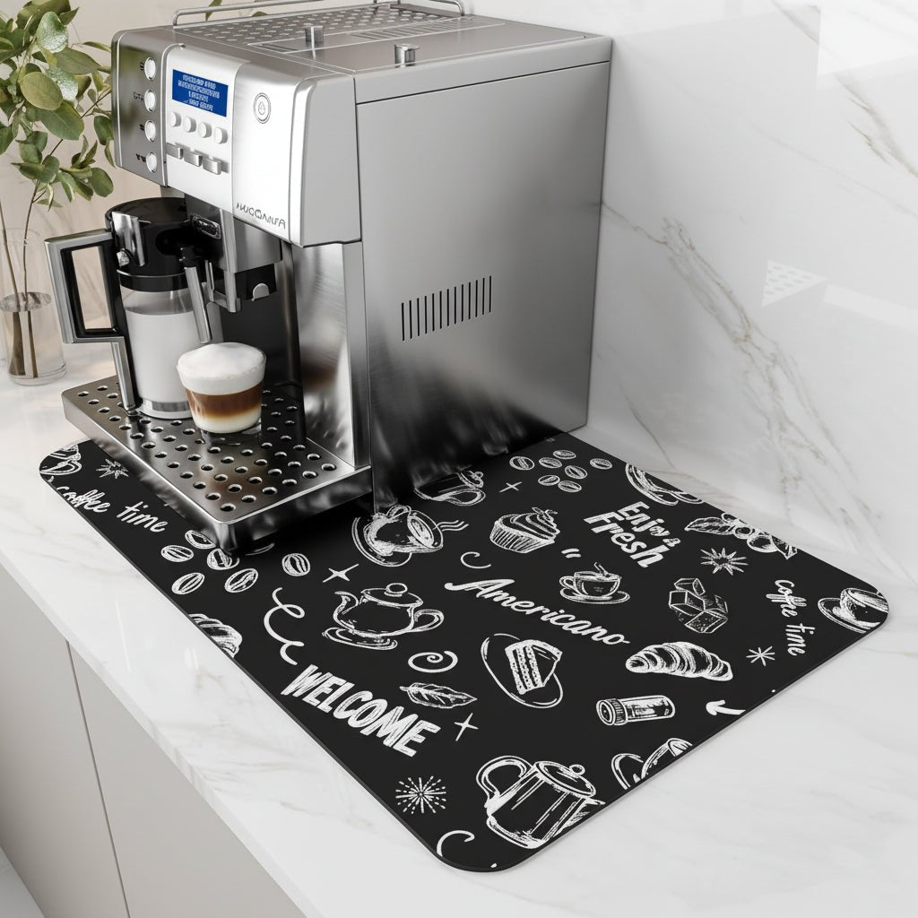 Alfombrilla para barra de café ultra absorbente, de secado rápido, sin manchas, fácil de limpiar | Lersk