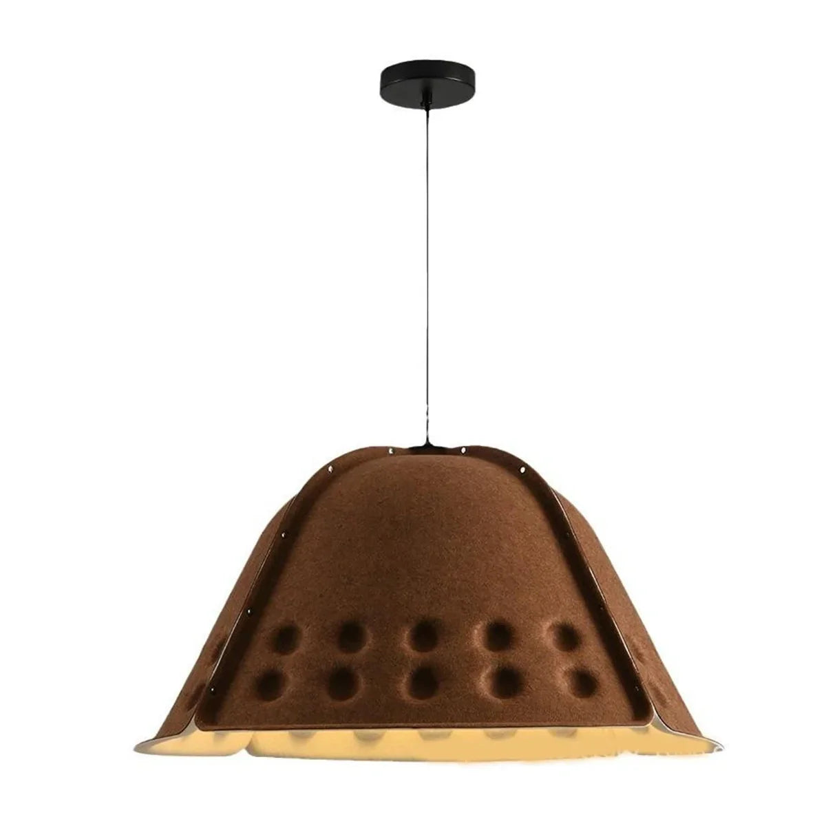 Clock Shaped Hot Pressed Acoustic Pendant Light | Lersk