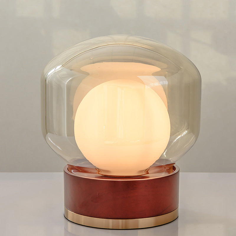 Aero Smoked Glass Table Lamp For Modern Bedside Light | Lersk