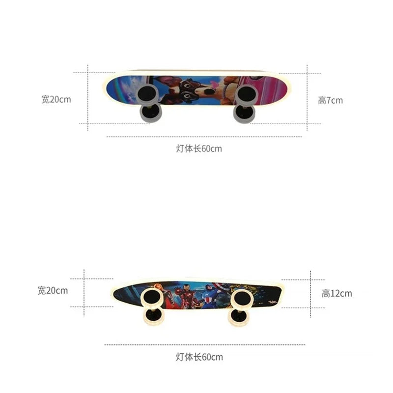 Luci LED GlowDeck per Skateboard per Decorazione della Stanza dei Bambini | Lersk