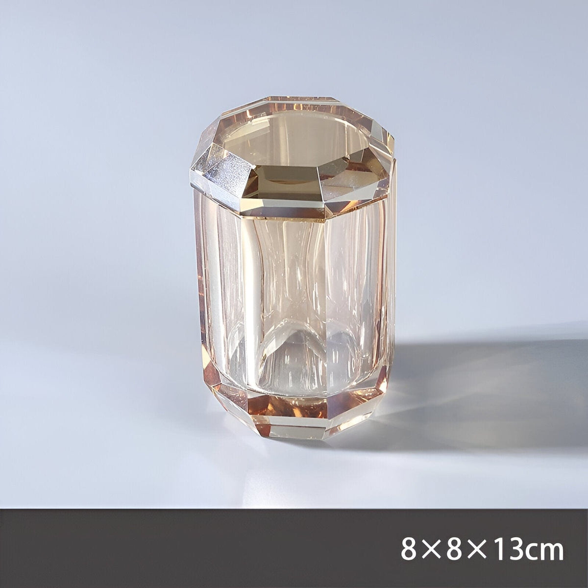 LustreEdge Crystal Glass Bath Accessory Set Elevates Decor