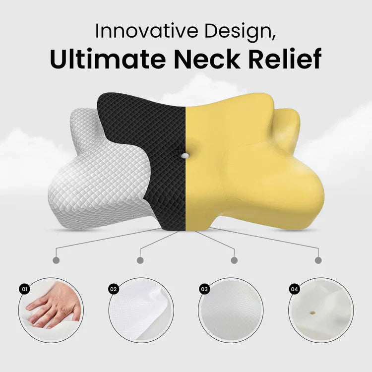Ergonomisches Nackenkissen aus Memory-Schaum für Nackenstütze & komfortablen Schlaf | Lersk
