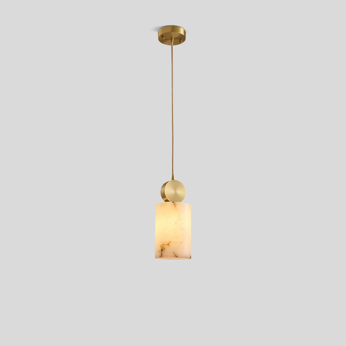 All Copper Geometric Spanish Alabaster Pendant Light | Lersk