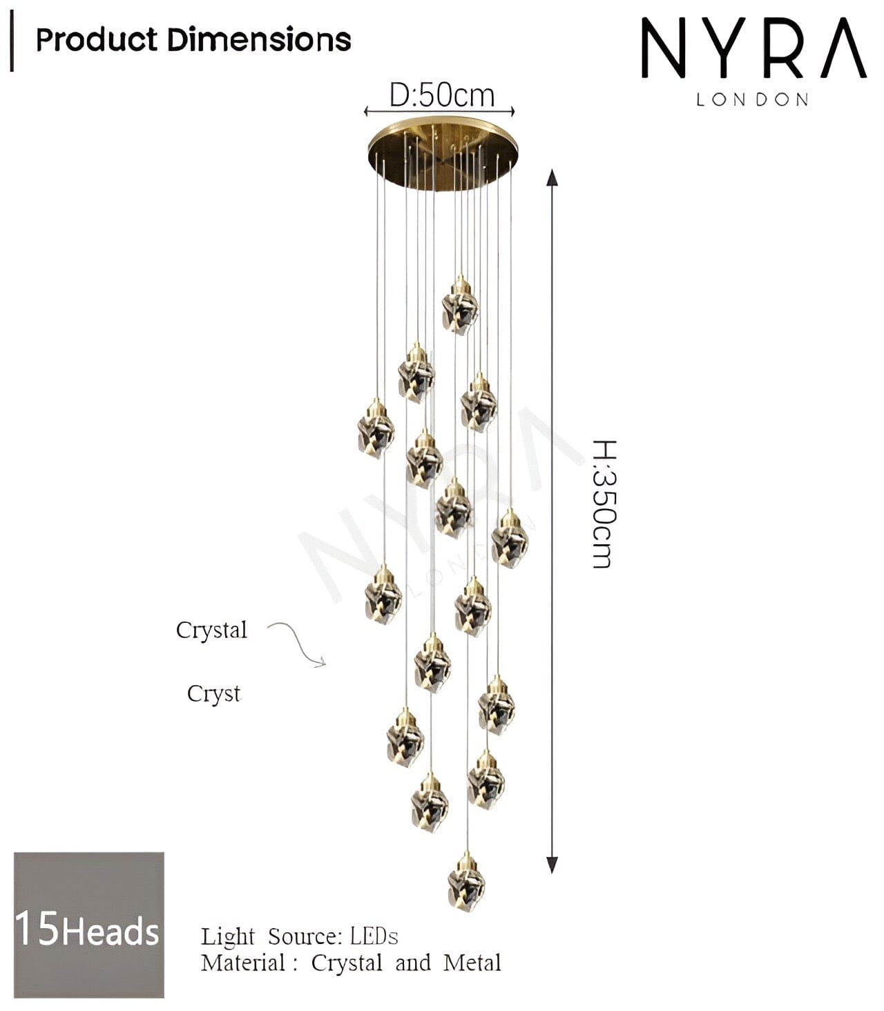 Liora | Crystal Chandelier | Lersk