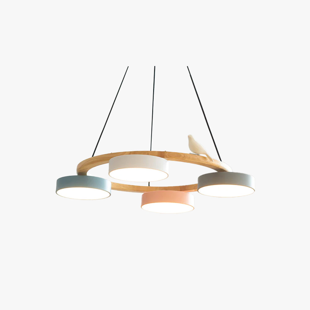 AeroNest Fuglerundt Loftlampe | Multi-Material Fusion | Lersk