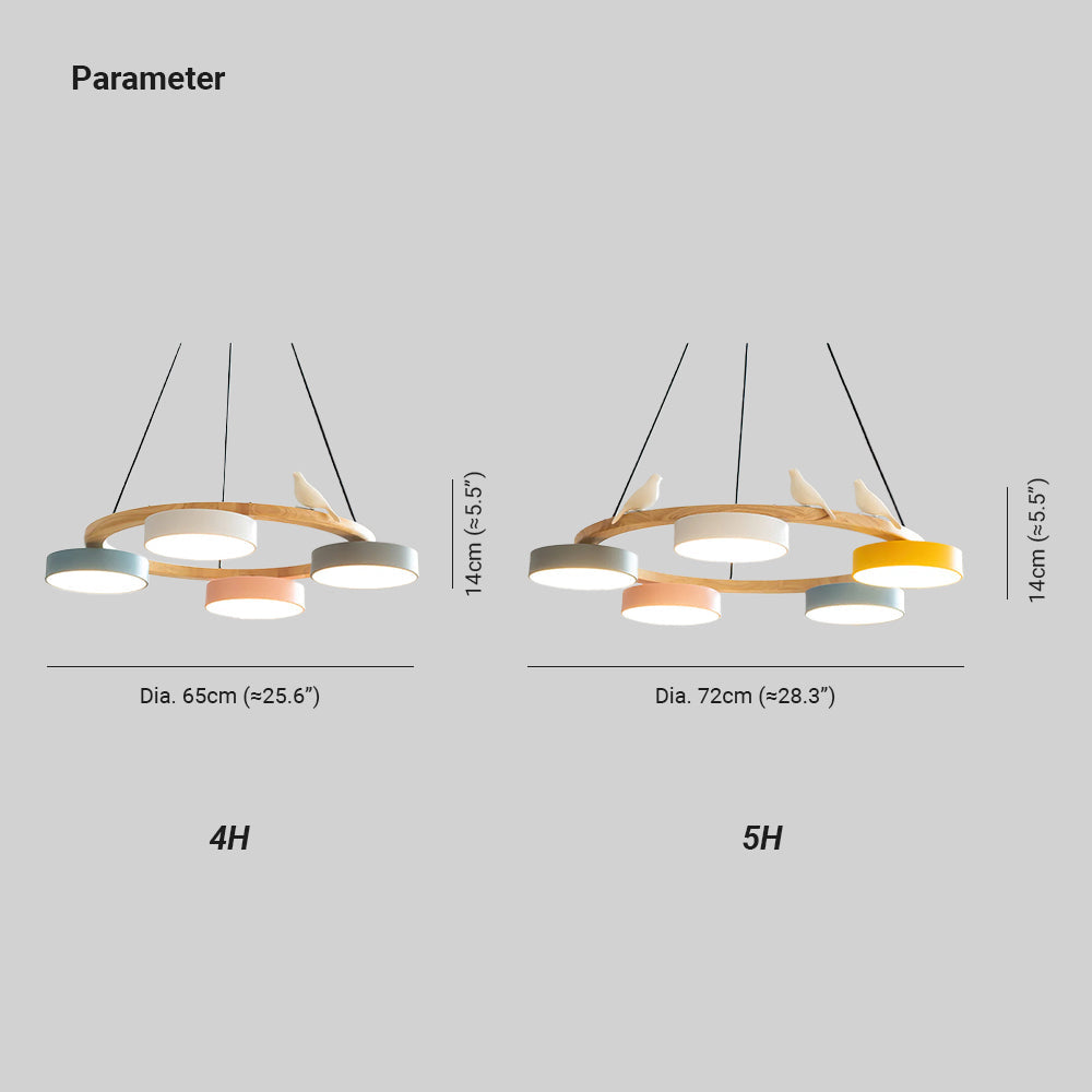 AeroNest Fuglerundt Loftlampe | Multi-Material Fusion | Lersk