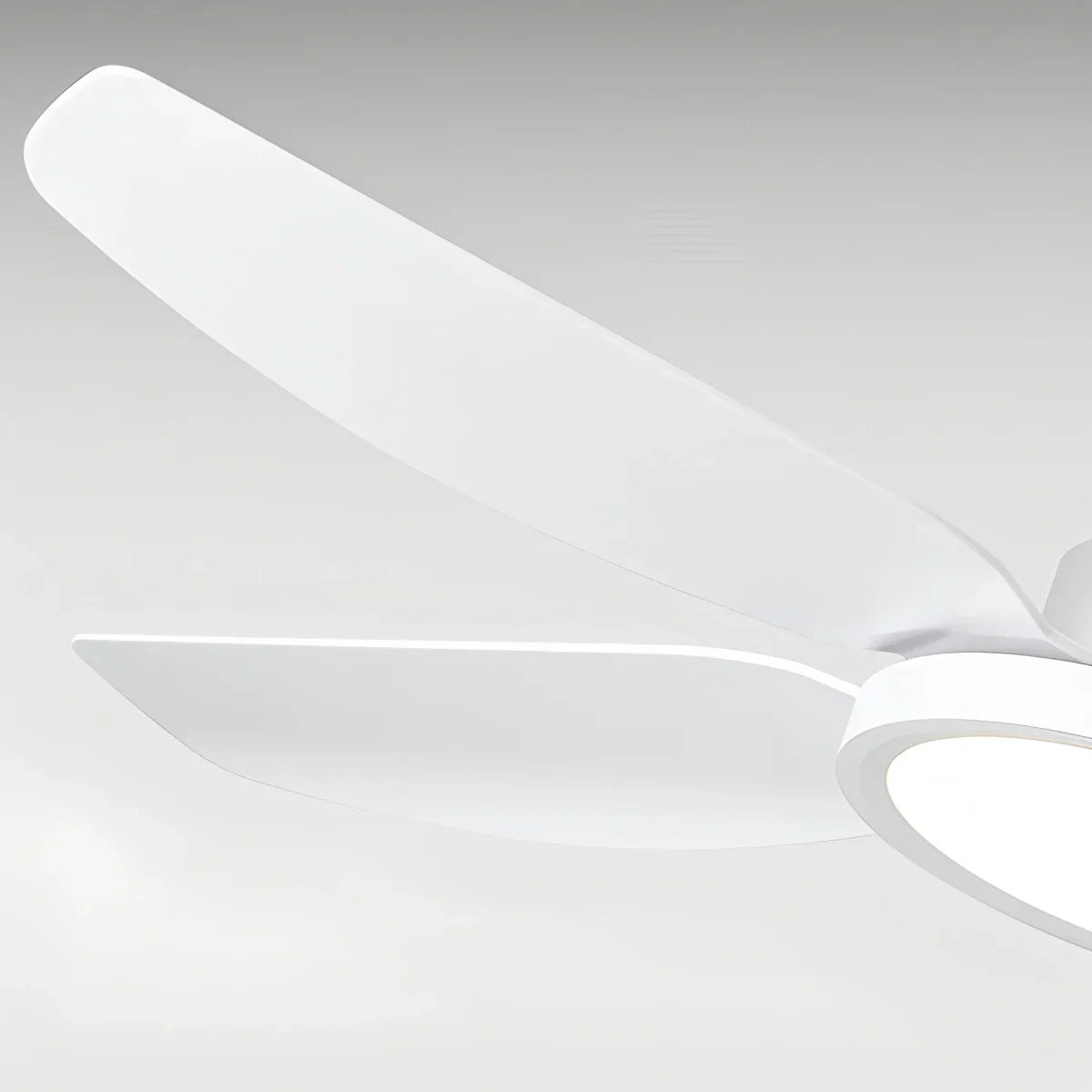 Moderní bílé stropní ventilátory se světly a dálkovým ovládáním | Lersk