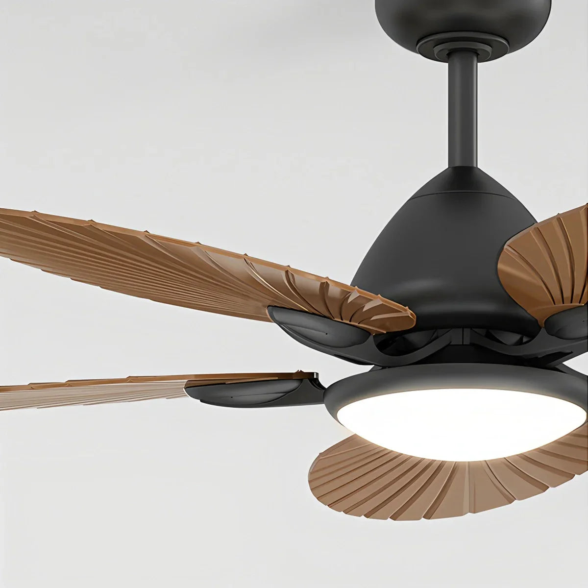 Ventilador de techo de hoja de palma de 5 aspas con luz | Lersk