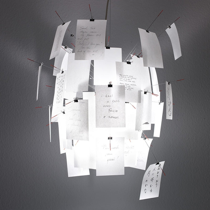 LumaCraft DIY Chandelier Personalizable Lighting Fixture | Ingo Maurer Zettel | Lersk