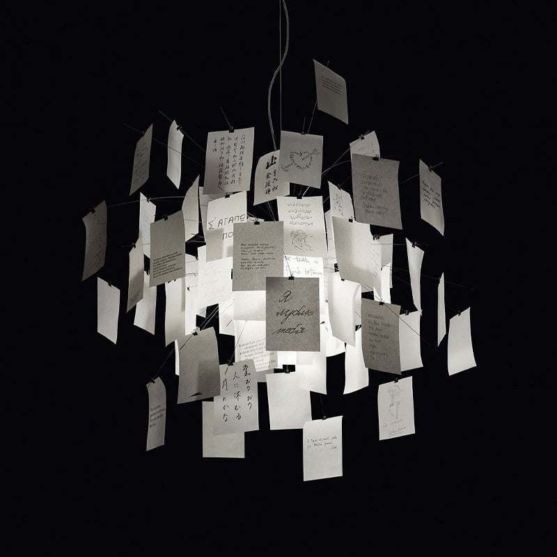 LumaCraft DIY Chandelier Personalizable Lighting Fixture | Ingo Maurer Zettel | Lersk