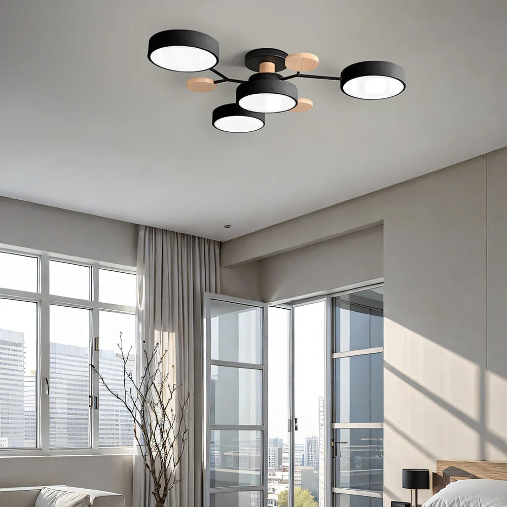 Żyrandol Marenco Round Iron LED do salonu i jadalni | Lersk