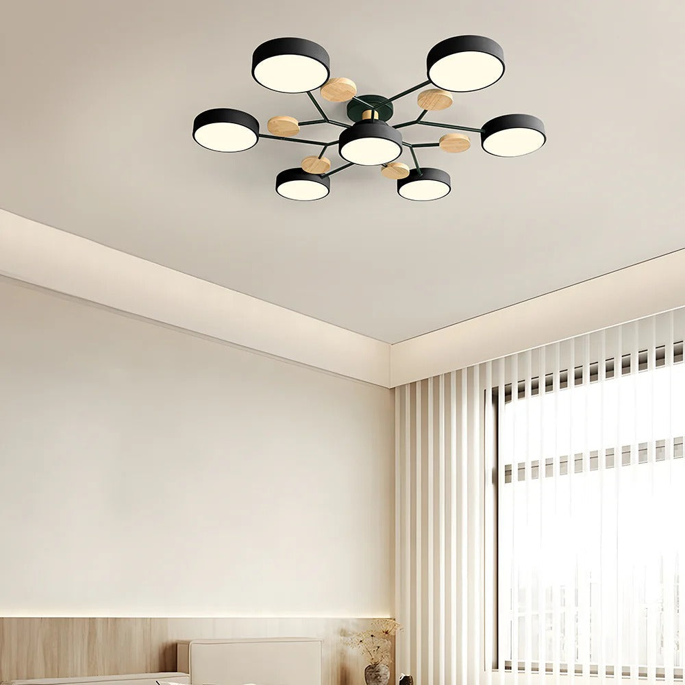 Żyrandol Marenco Round Iron LED do salonu i jadalni | Lersk