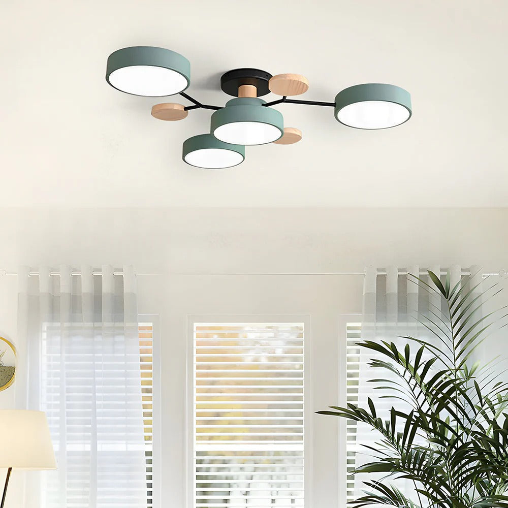 Żyrandol Marenco Round Iron LED do salonu i jadalni | Lersk