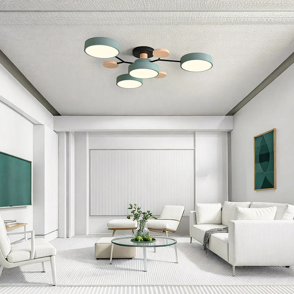 Żyrandol Marenco Round Iron LED do salonu i jadalni | Lersk