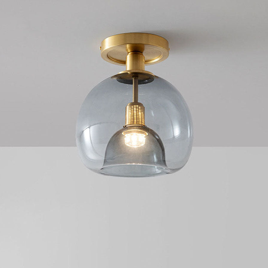 AstraLume šedé skleněné stropní svítidlo do chodeb a vstupních prostorů Minimalistický design | Lersk