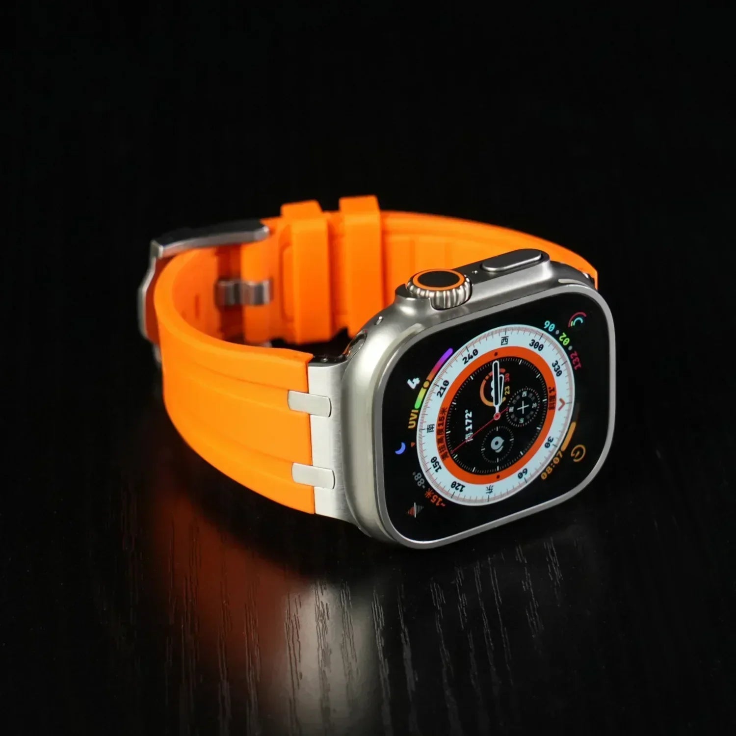 Deluxe Aurion kovová hlava silikonový řemínek pro Apple Watch | Lersk