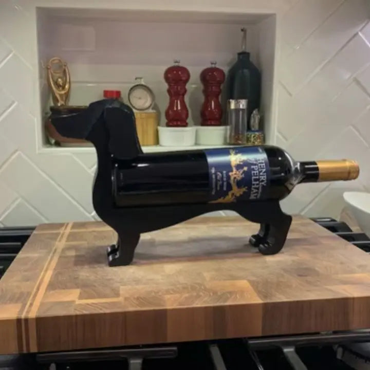 Soporte para Botella de Vino Dachshund, Soporte Decorativo Único para Exhibir Vino en Casa | Lersk