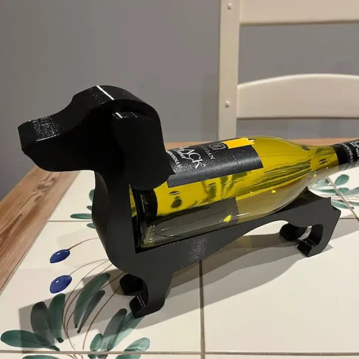 Soporte para Botella de Vino Dachshund, Soporte Decorativo Único para Exhibir Vino en Casa | Lersk