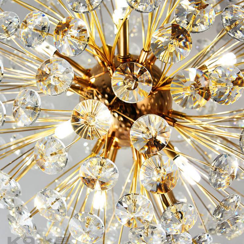Meadow Bloom krystal gulvlampe med luksuriøs guldfinish | Lersk
