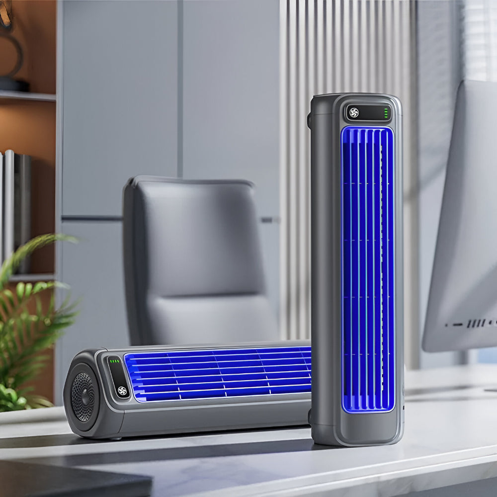 Přenosný stolní větrák ve tvaru věže | Lersk