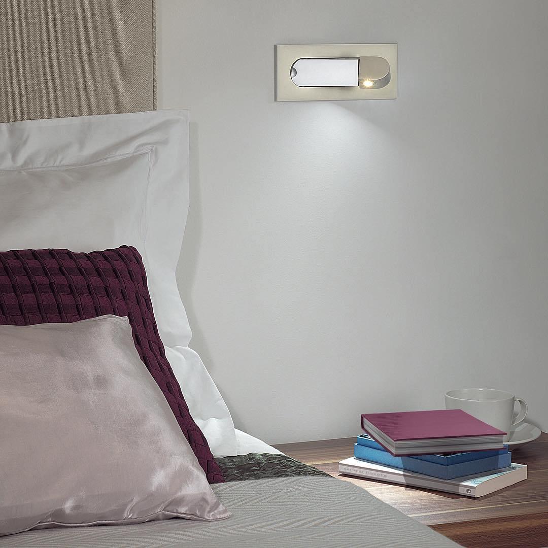 Lampa nocna LED NovaNook z regulowanym ramieniem i ściemnianiem | Lersk